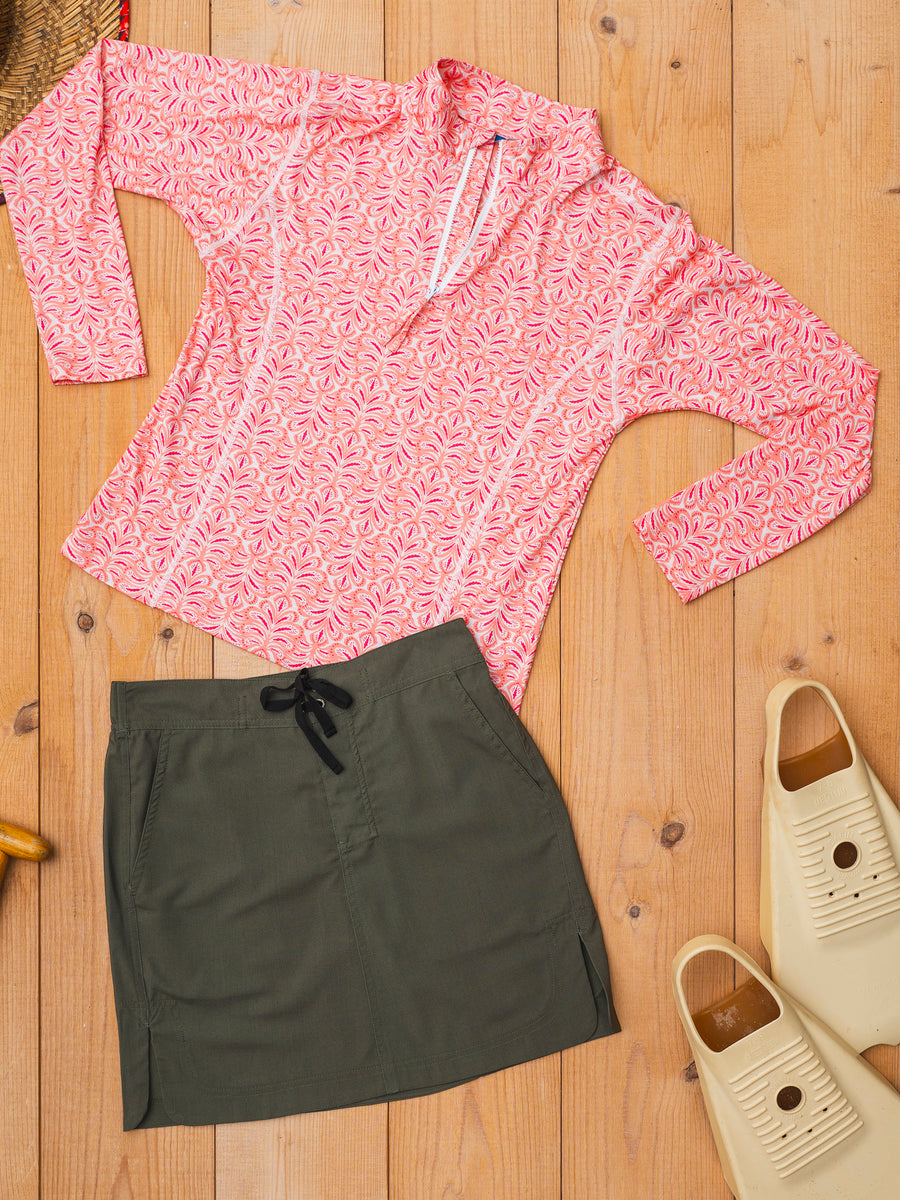 Shell Coral | Half Zip – RipSkirt Hawaii