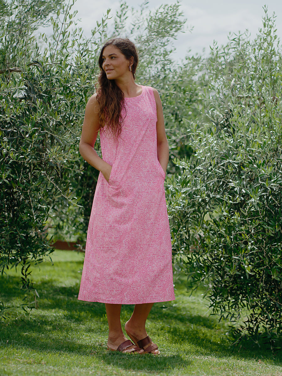 Casella Pink | Sun Dress Long – RipSkirt Hawaii
