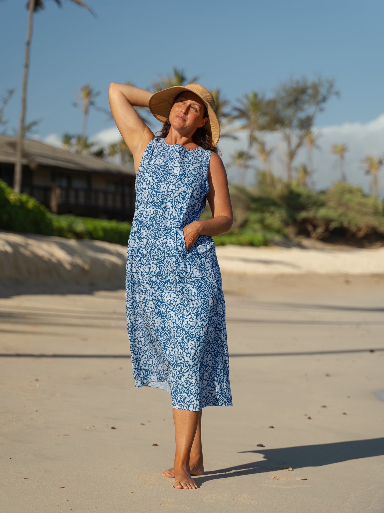 Dappled Ocean | Sun Dress Long – RipSkirt Hawaii
