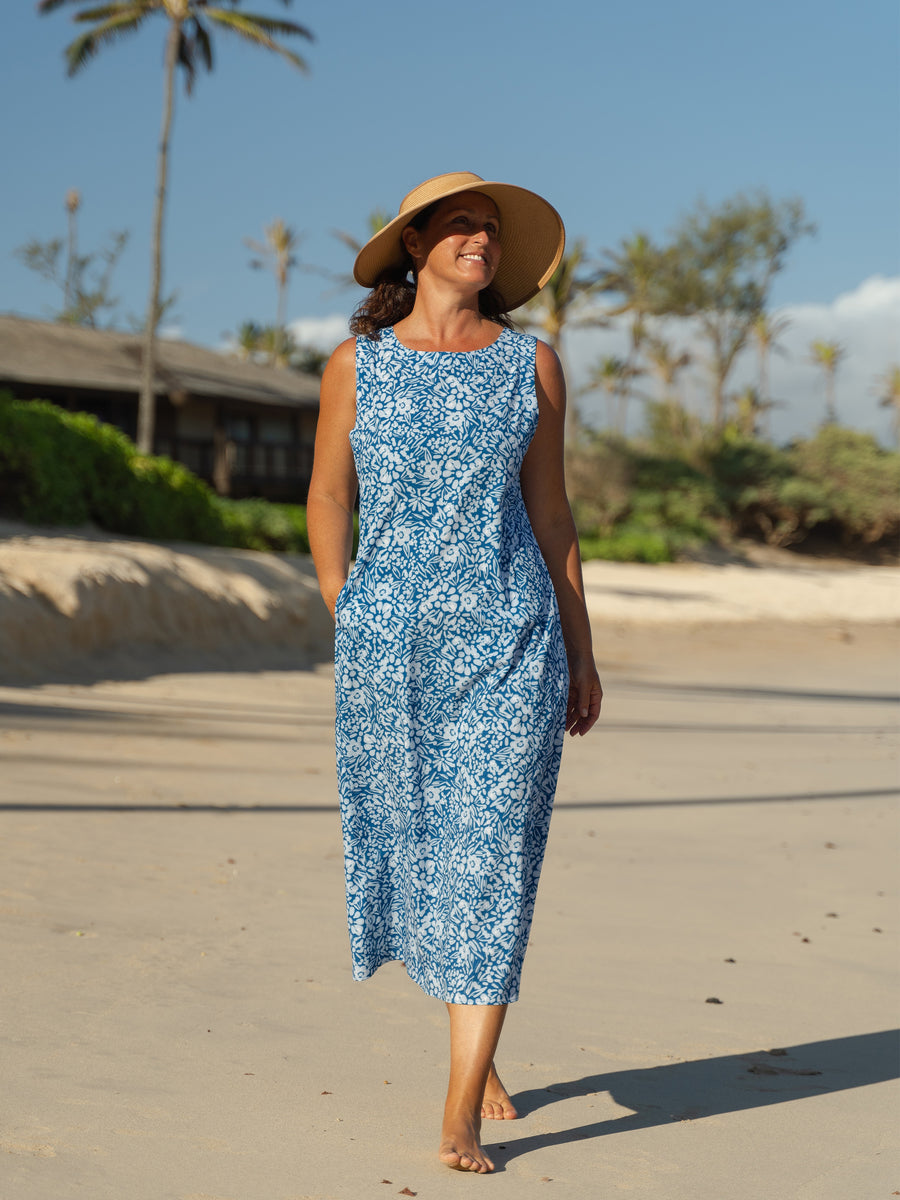 Dappled Ocean | Sun Dress Long – RipSkirt Hawaii