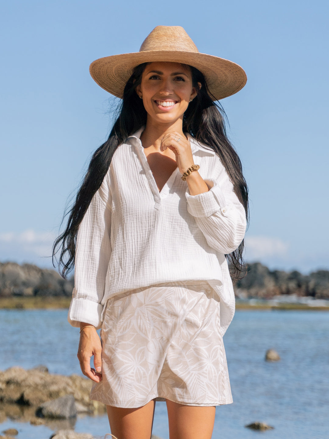White | Popover Top – RipSkirt Hawaii