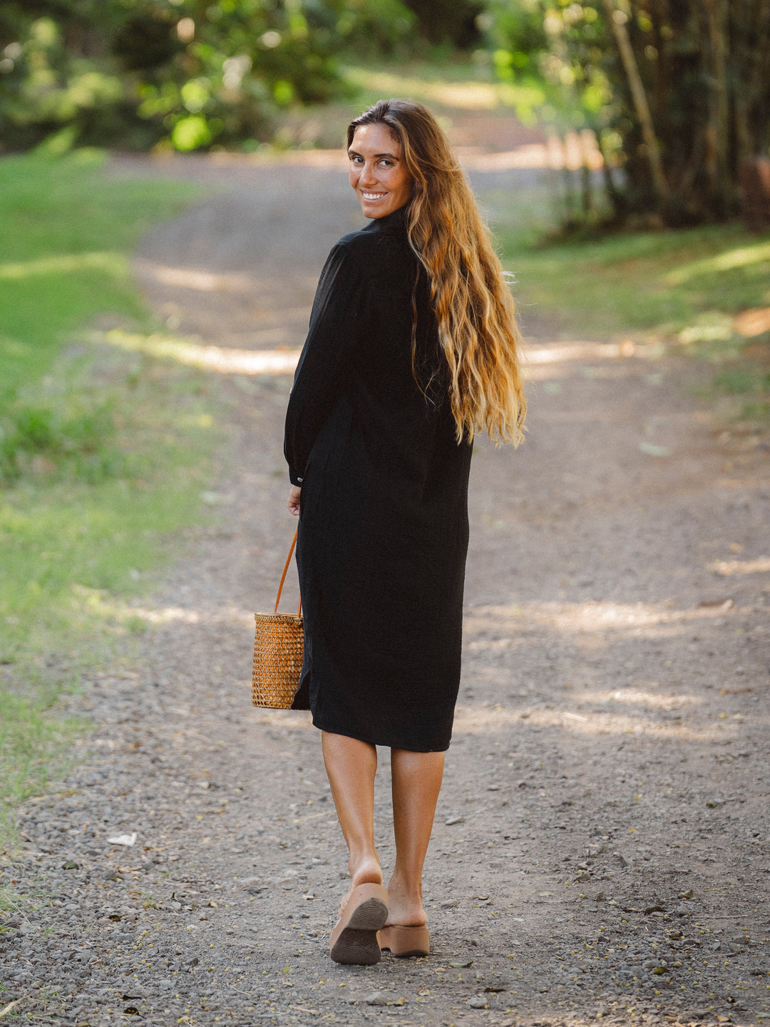 Black Travel Dress Long