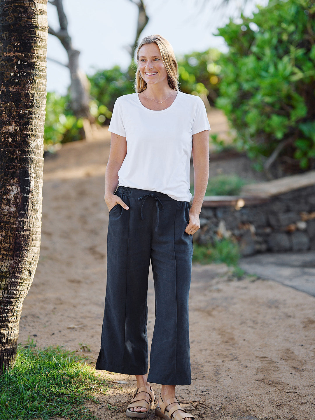Black Tencel | Coastal Crop Pant – RipSkirt Hawaii