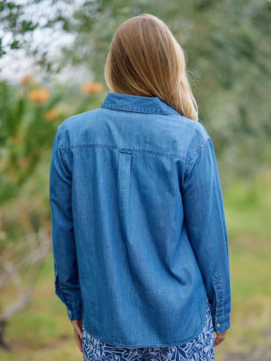 Dark Chambray Button-Up Shirt | RipSkirt Hawaii
