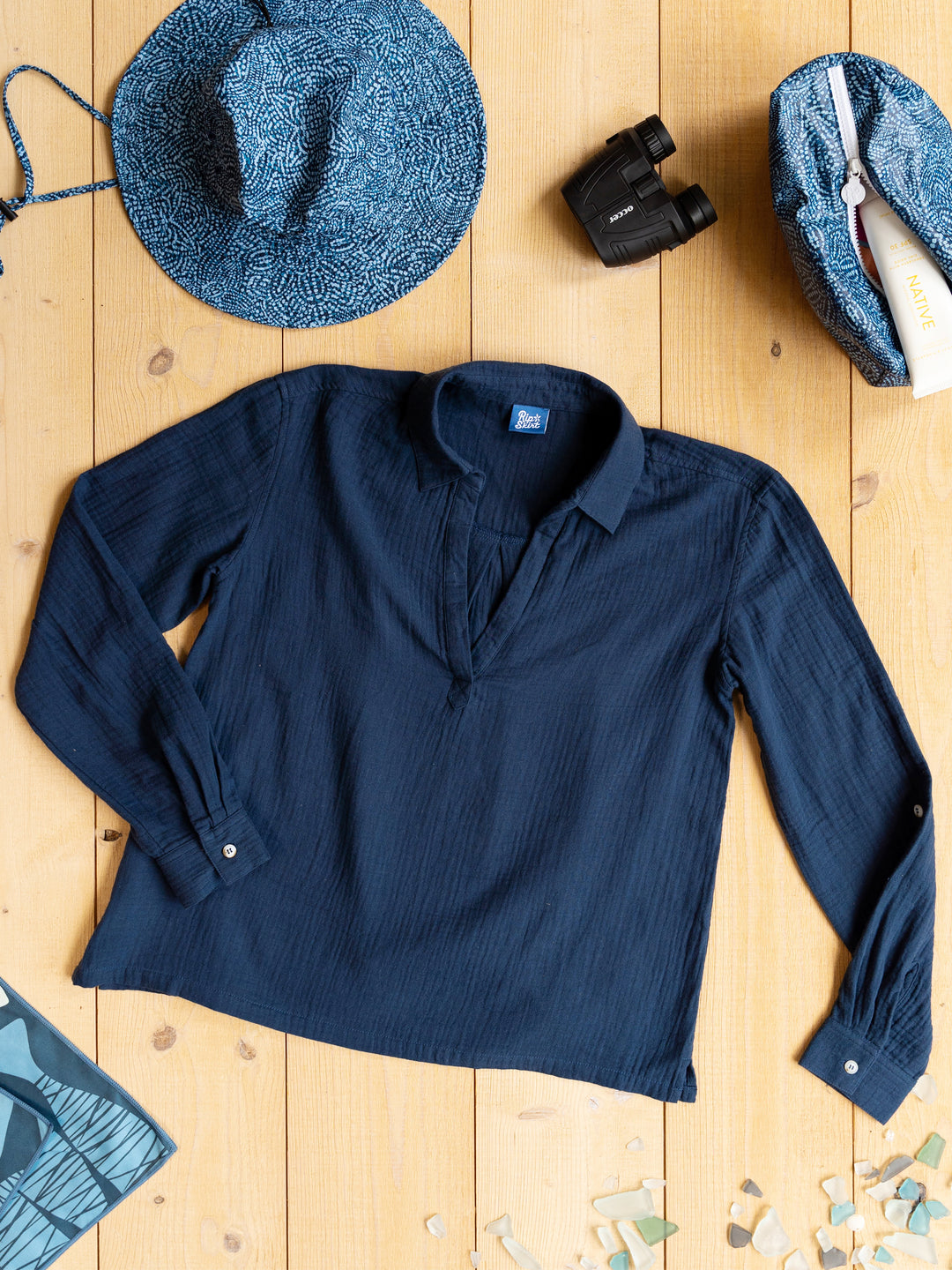 Nearly Navy | Popover Top – RipSkirt Hawaii