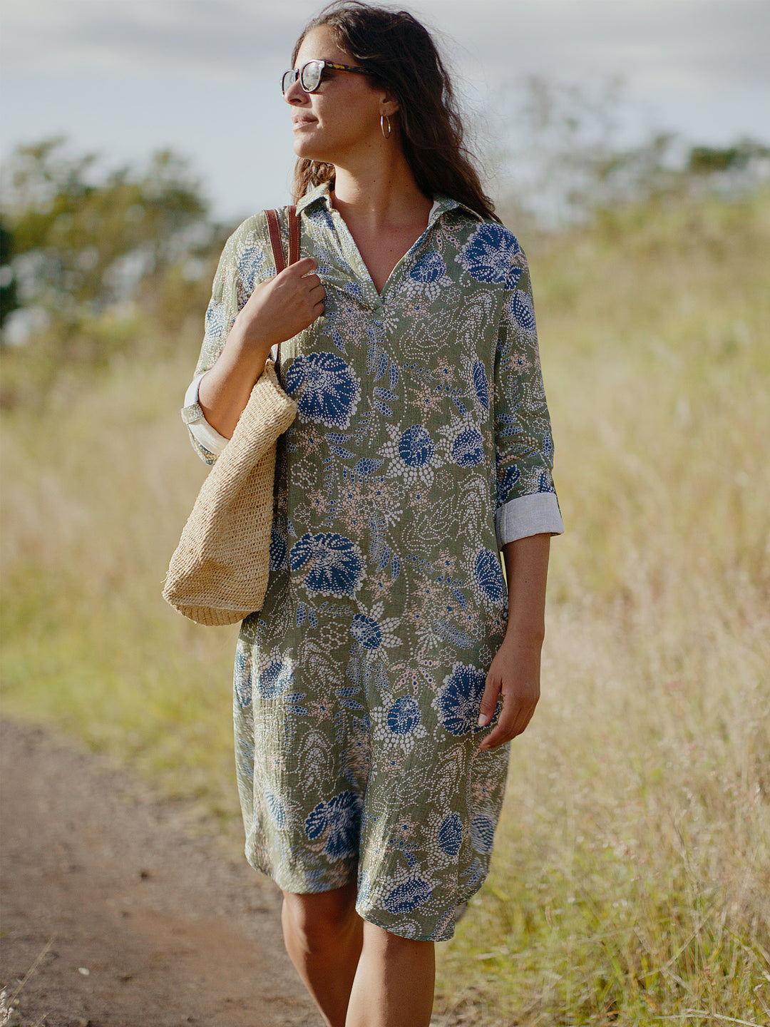 Ripskirt La Boheme Olive | Travel Dress Long