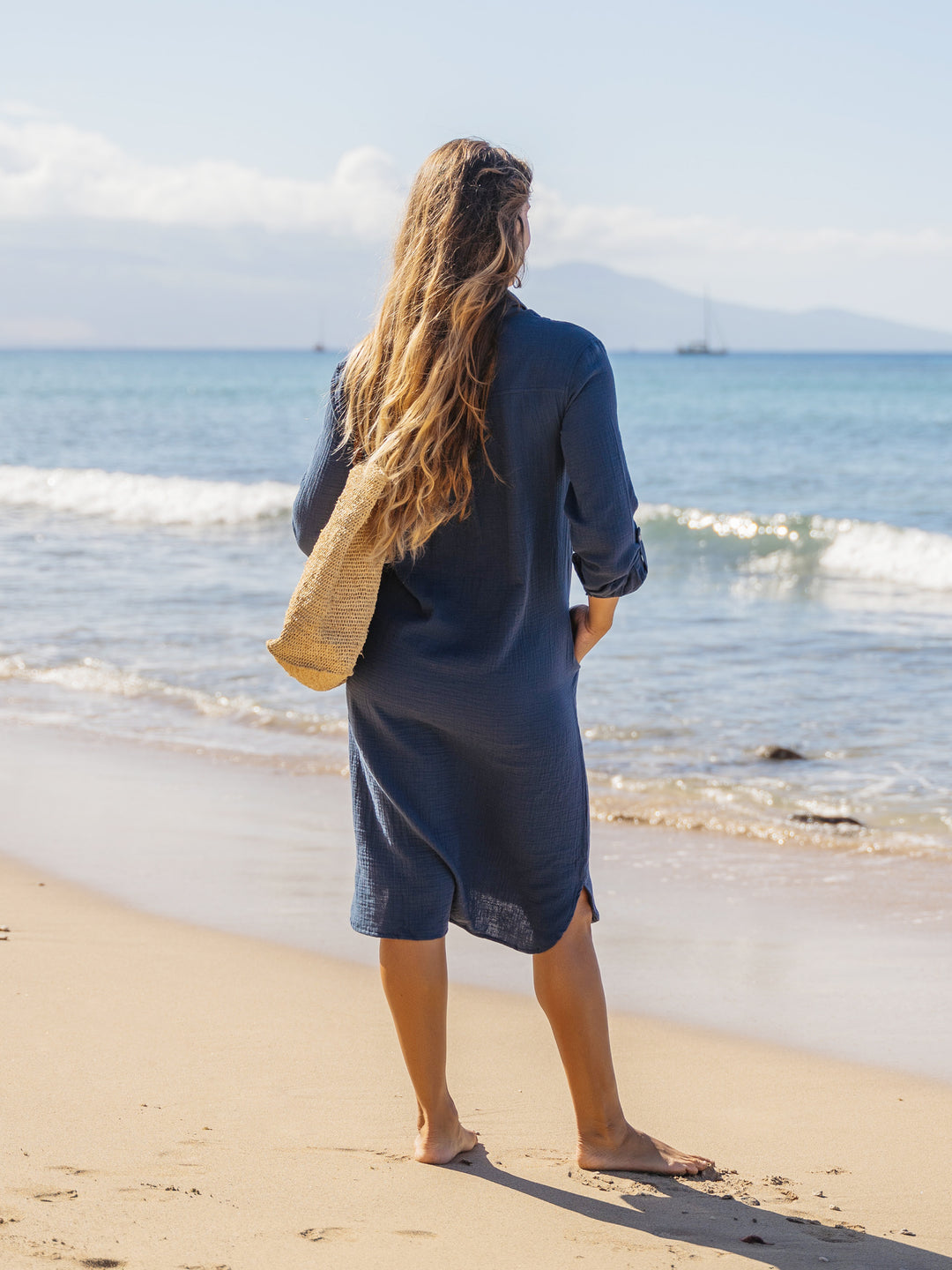 Ripskirt Nearly Navy | Travel Dress Long